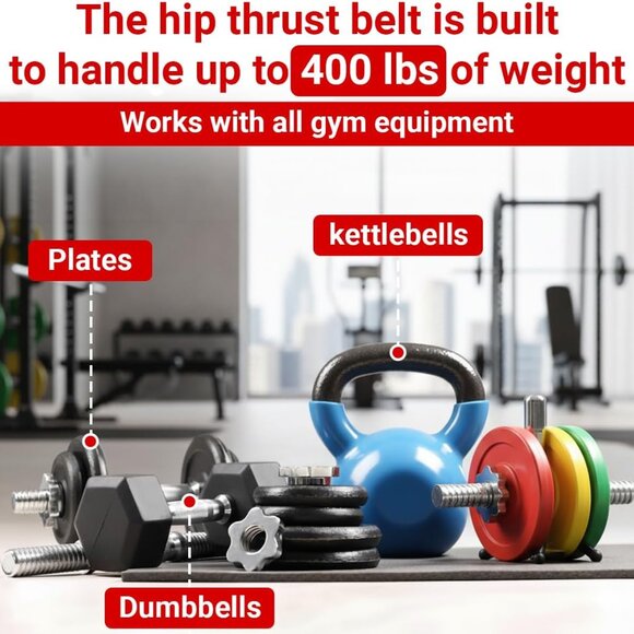 Altair Fitness Hip Thrust Belt for Dumbbells, Kettlebells, Plates 3 Boot… - Picture 6 of 13